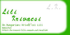 lili krivacsi business card